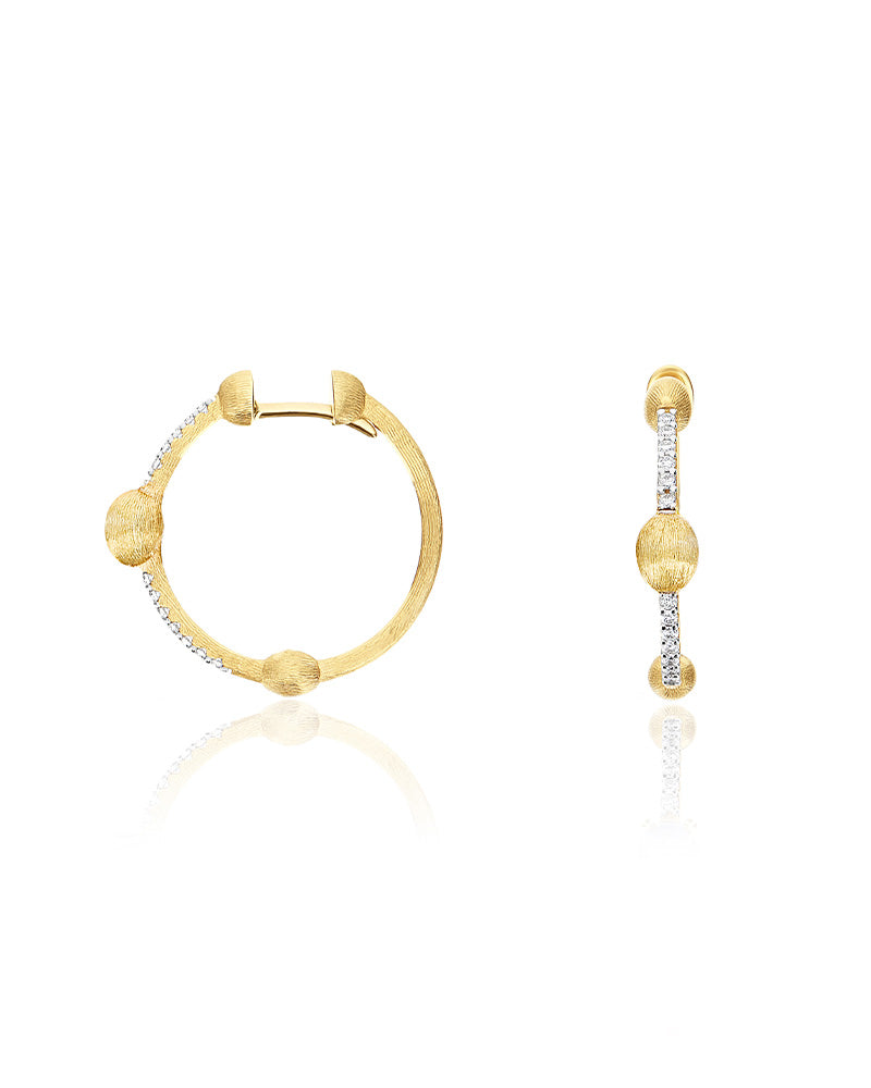Nanis Orecchini a cerchio "DANCING ÉLITE" in oro e diamanti – Nanis Italian Jewels