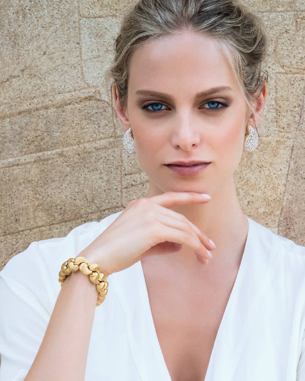 Nanis Orecchini a lobo "CASHMERE" in oro e diamanti – Nanis Italian Jewels Enormi sconti