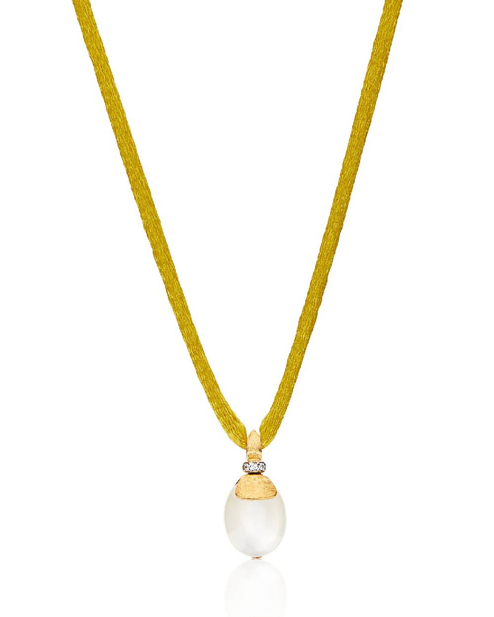 Nanis Pendente "WHITE DESERT" in oro, diamanti e pietra di luna (piccolo) – Nanis Italian Jewels Affare Del Giorno