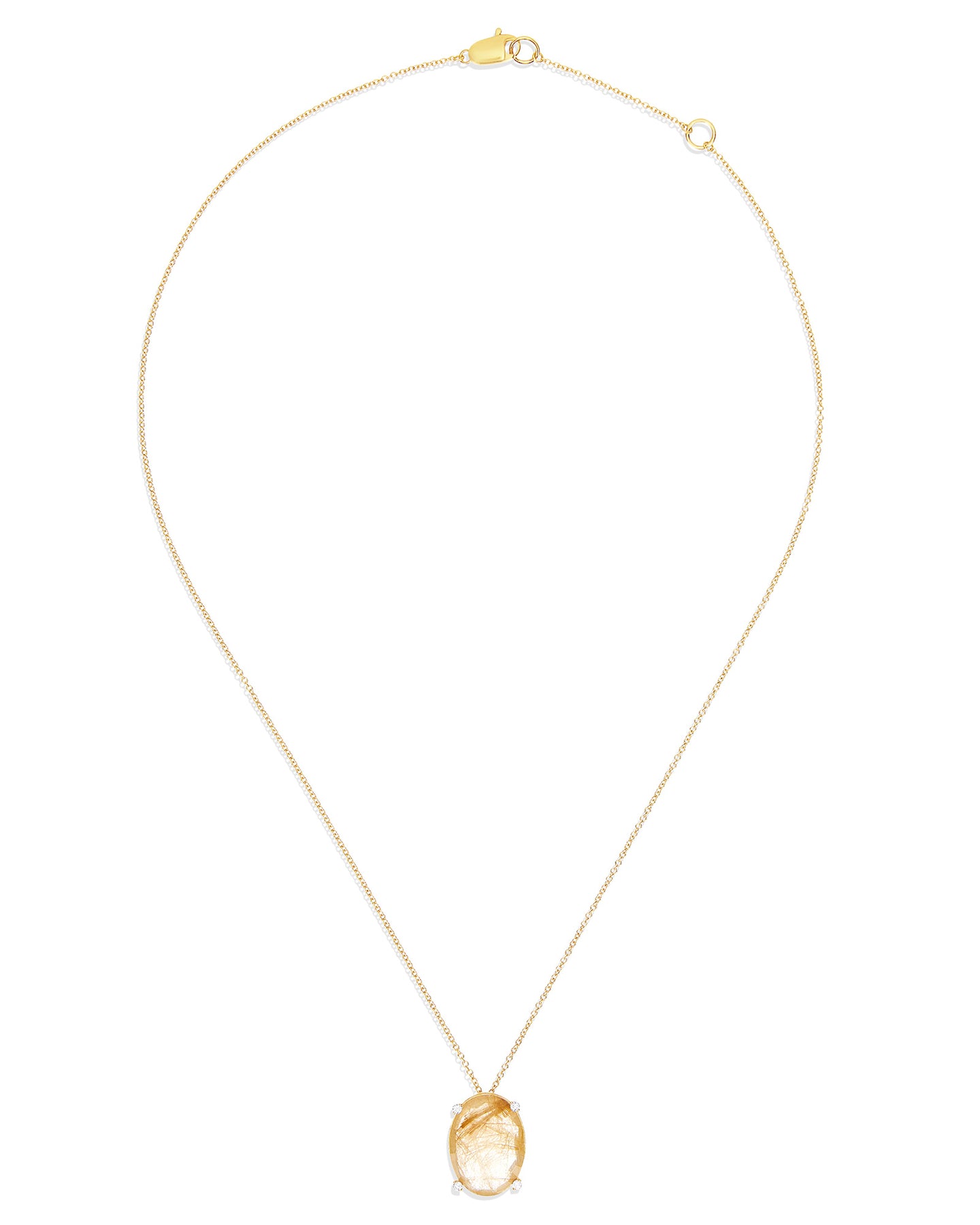 Nanis Collana "IPANEMA" pendente con ciondolo in oro, quarzo rutilato giallo – Nanis Italian Jewels In Saldo