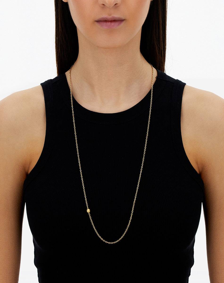 Nanis Collana a catena "Boules" in oro inciso (lunga) – Nanis Italian Jewels Vendite stagionali