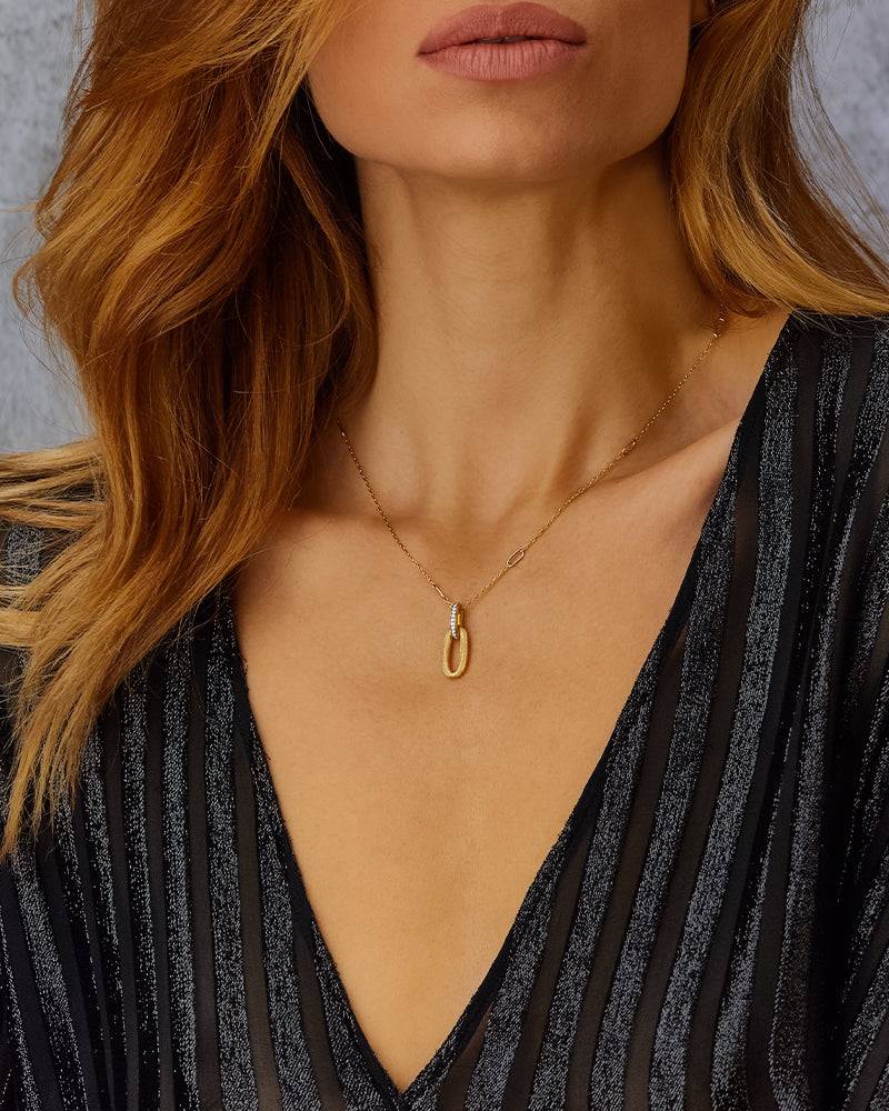 Nanis Collana "LIBERA" con pendente in oro e diamanti (corta) – Nanis Italian Jewels Offerta Giorno del Papà