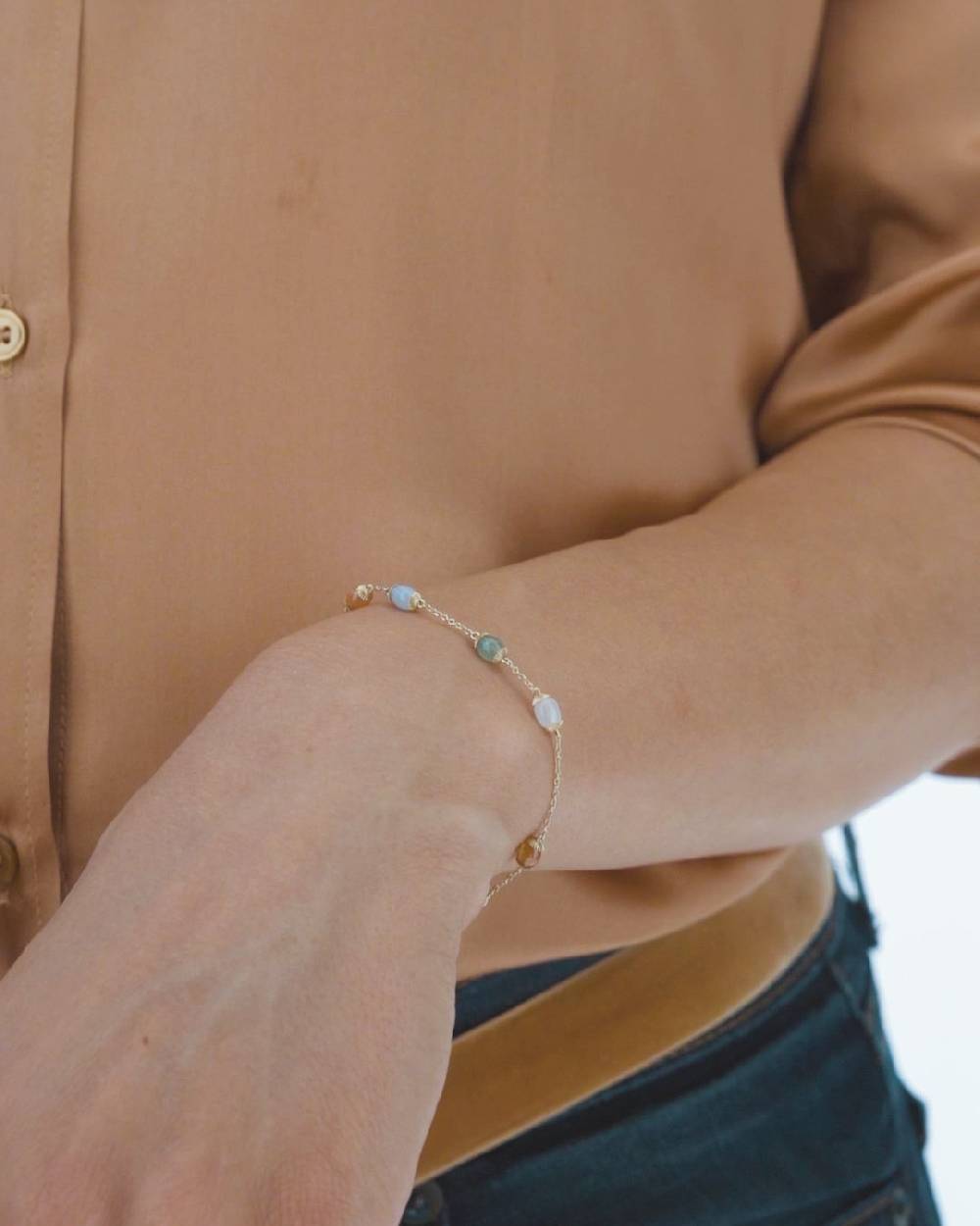 Nanis Bracciale "RAINBOW" in oro e pietre naturali – Nanis Italian Jewels Rilascio limitato