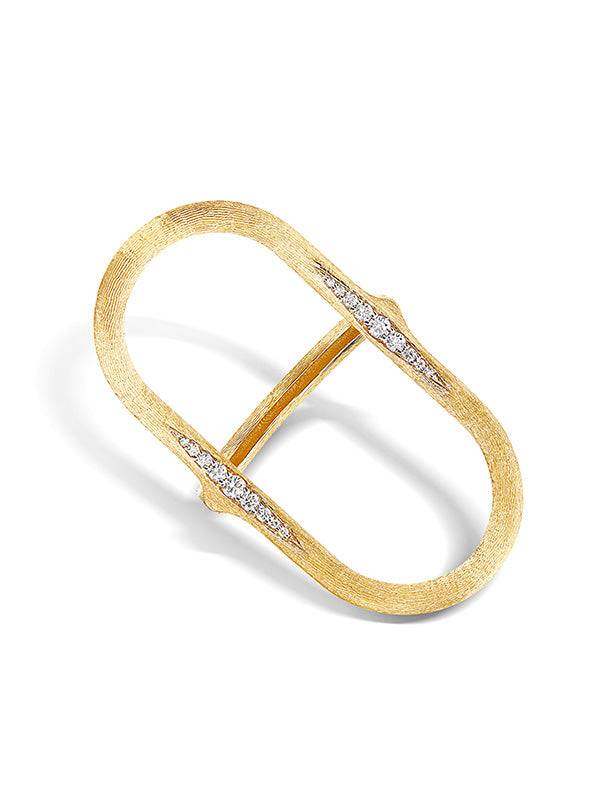 Nanis Anello "LIBERA" di design ovale aperto in oro e diamanti – Nanis Italian Jewels Convenienza