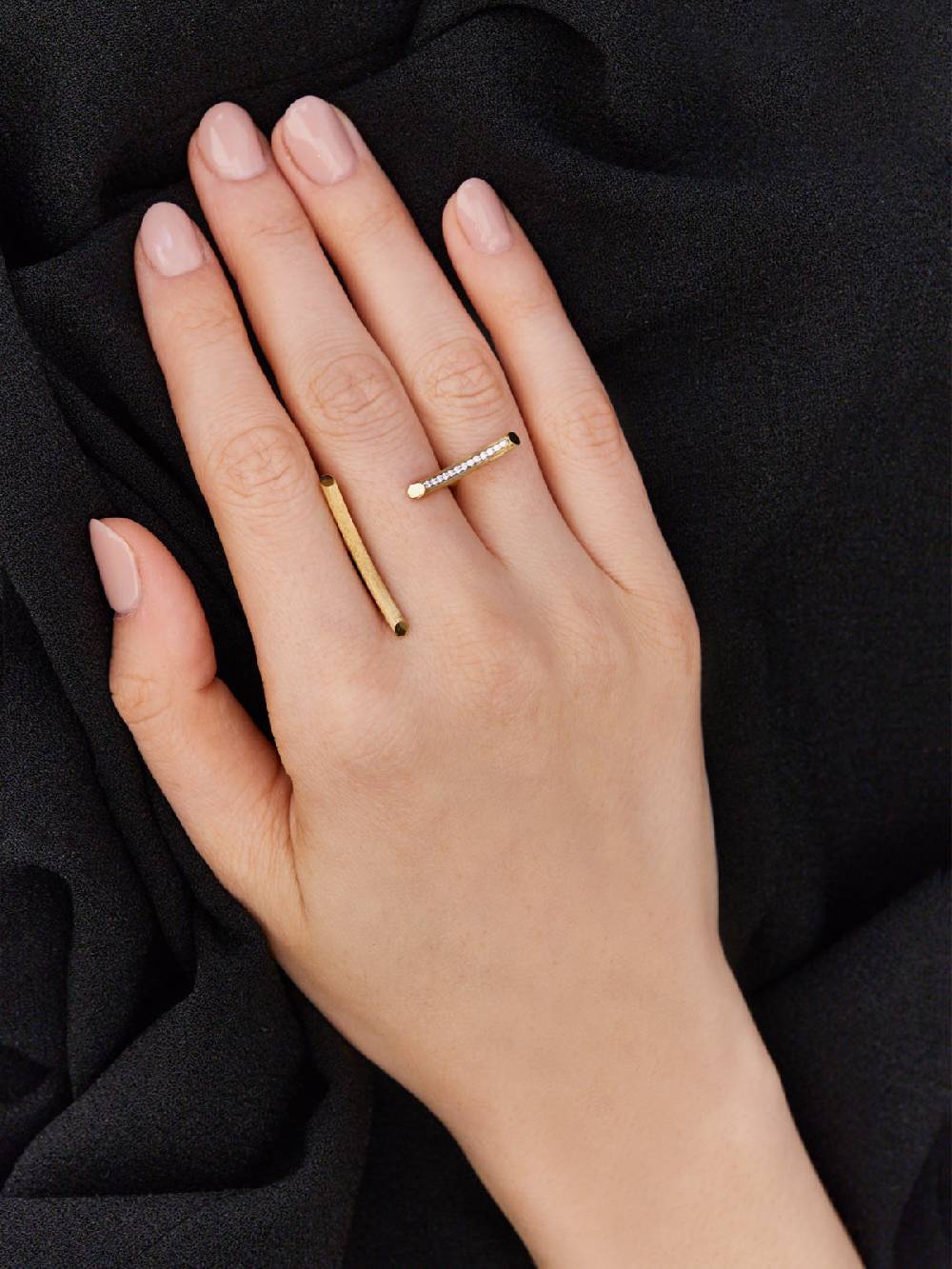 Nanis Anello "LIBERA" double face versatile in oro e diamanti – Nanis Italian Jewels Offerta