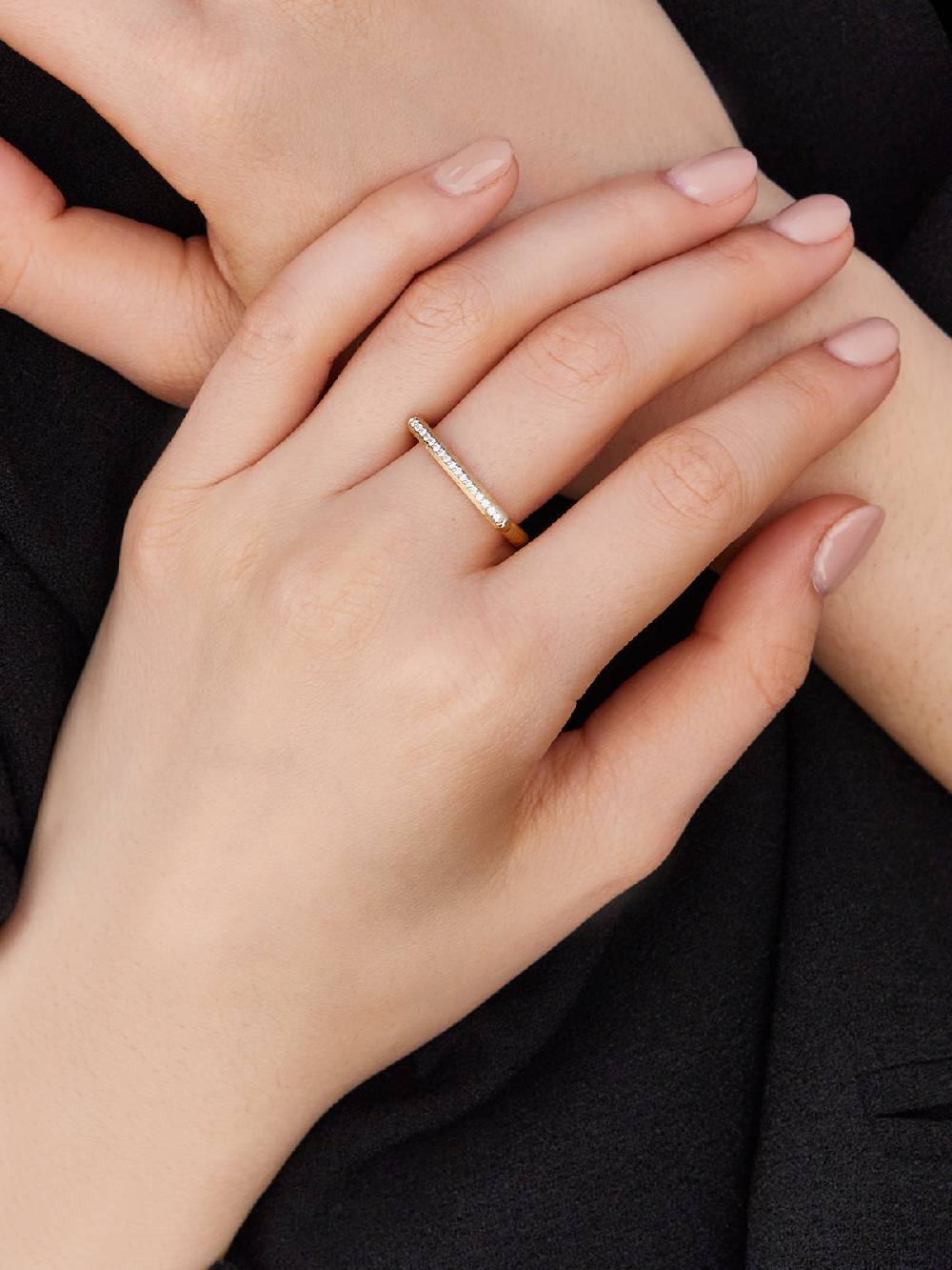 Nanis Anello "LIBERA" essenziale in oro e pavé di diamanti – Nanis Italian Jewels Economico