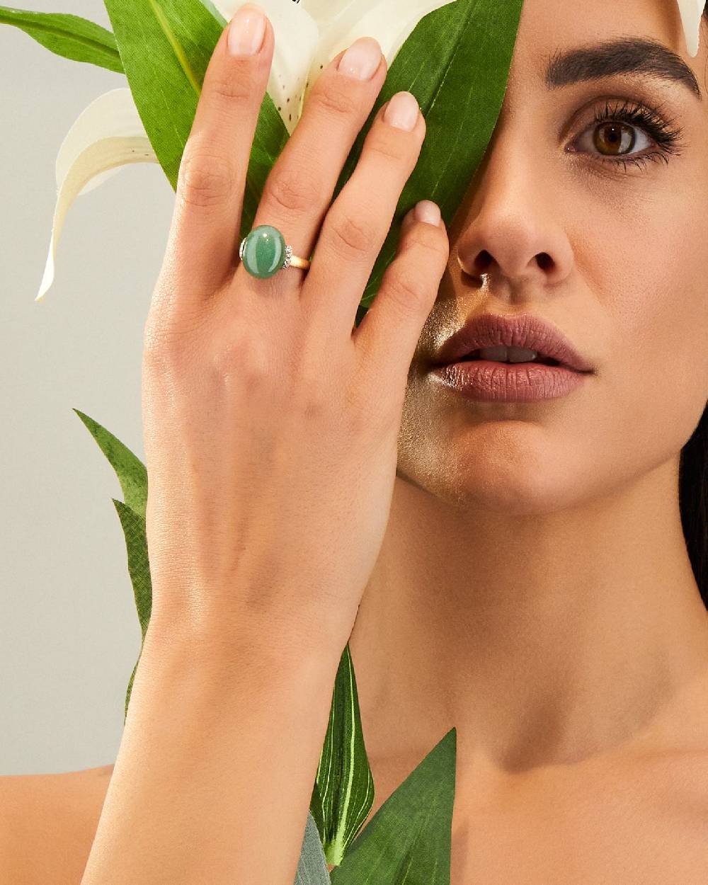 Nanis Anello "AMAZZONIA" in oro, diamanti e avventurina verde (grande) – Nanis Italian Jewels Negozio online di fabbrica