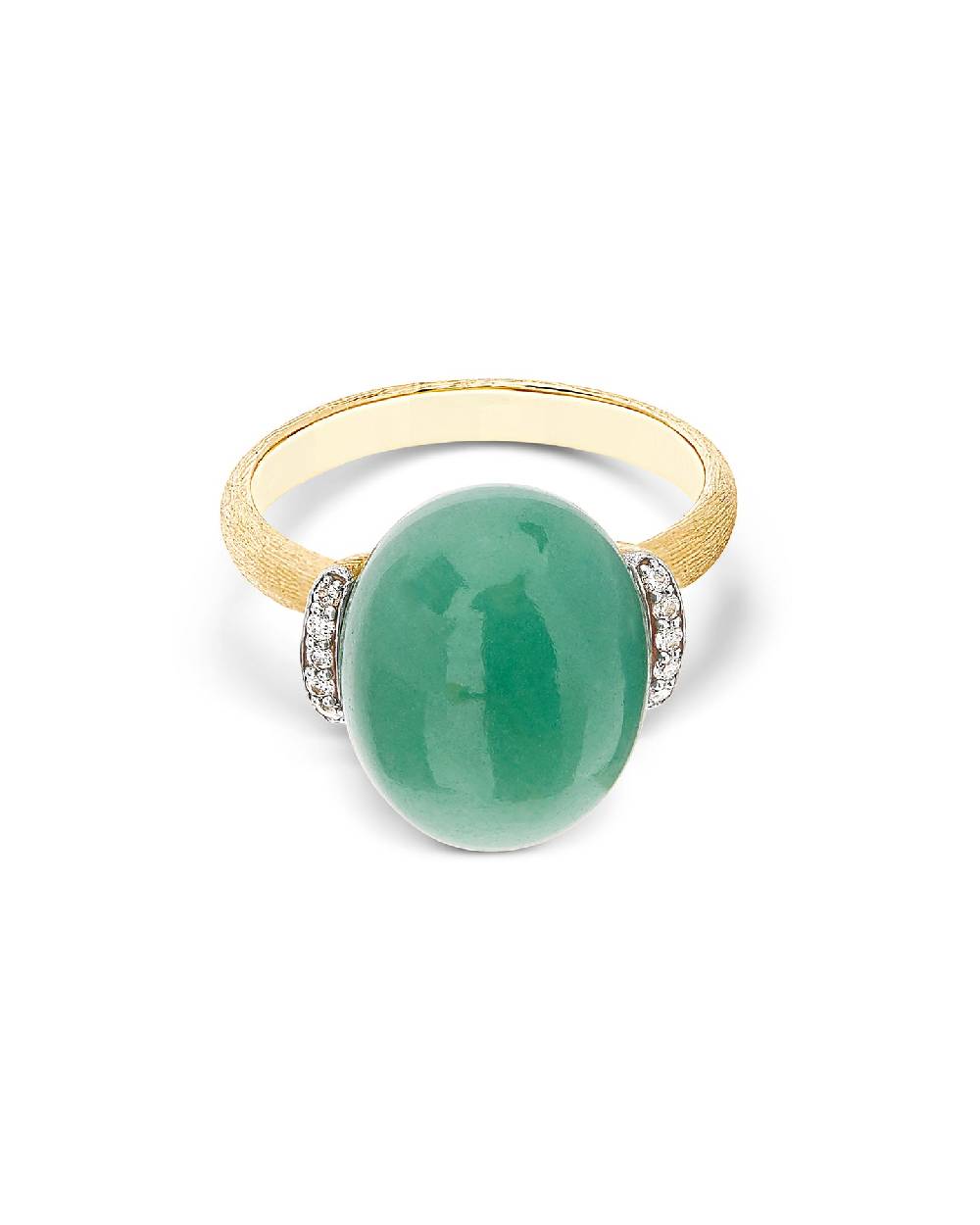 Nanis Anello "AMAZZONIA" in oro, diamanti e avventurina verde (grande) – Nanis Italian Jewels Negozio online di fabbrica