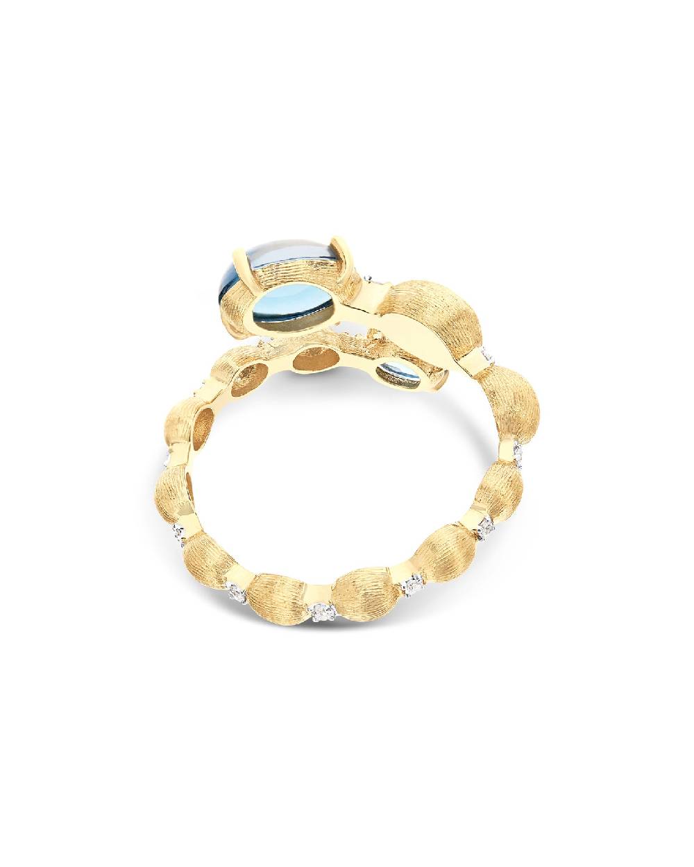 Nanis Anello contrariè "DANCING AZURE" con boules in oro, diamanti e topazio – Nanis Italian Jewels Offerta per la Festa della Mamma