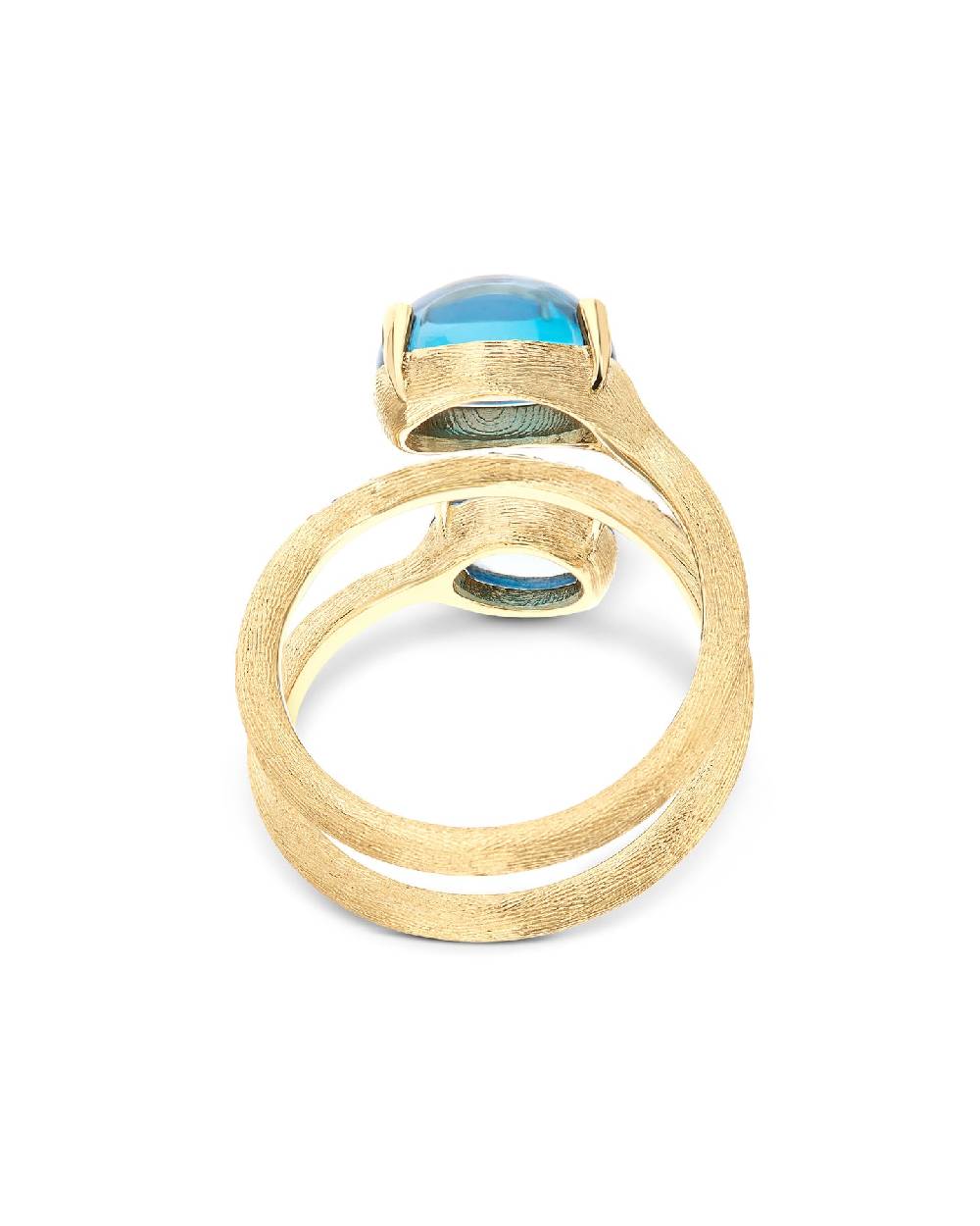 Nanis Anello contrariè "DANCING AZURE" in oro, diamanti e topazio London blu – Nanis Italian Jewels Offerta San Valentino