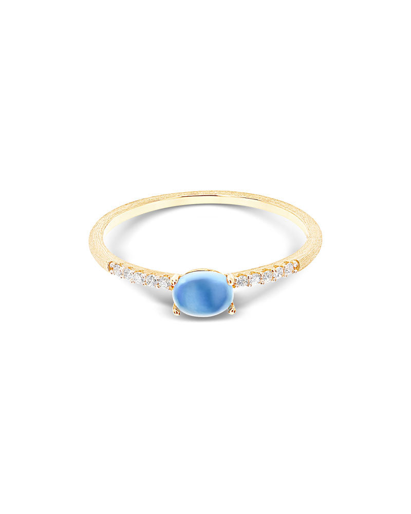 Nanis Anello "DANCING AZURE" in oro, diamanti e topazio London blu (piccolo) – Nanis Italian Jewels Offerta temporanea