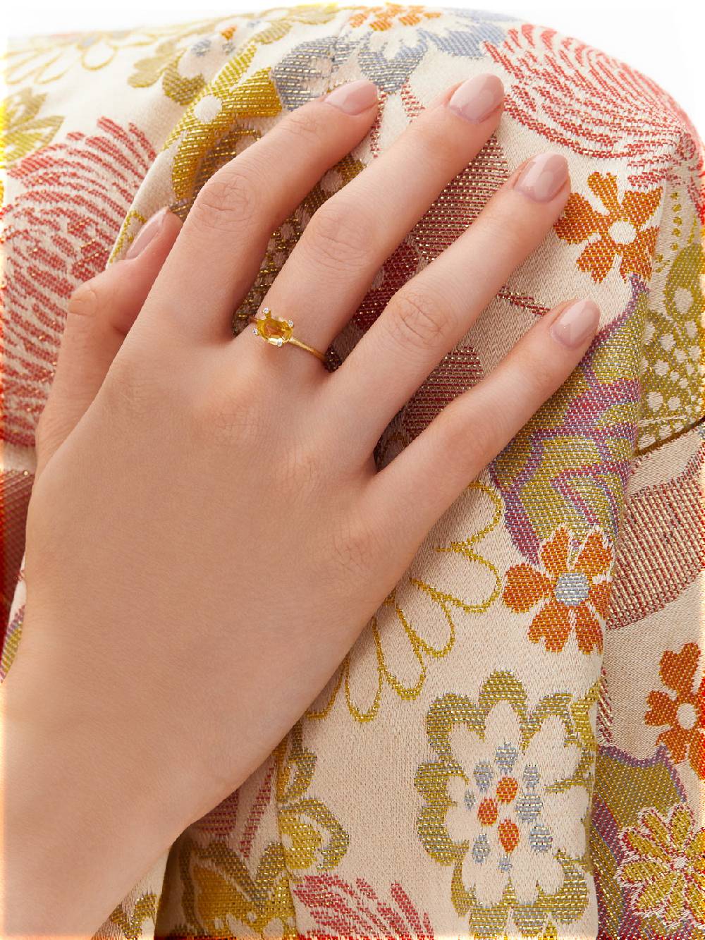 Nanis Anello "IPANEMA" in oro, quarzo citrino e dettagli di diamanti – Nanis Italian Jewels Bestseller