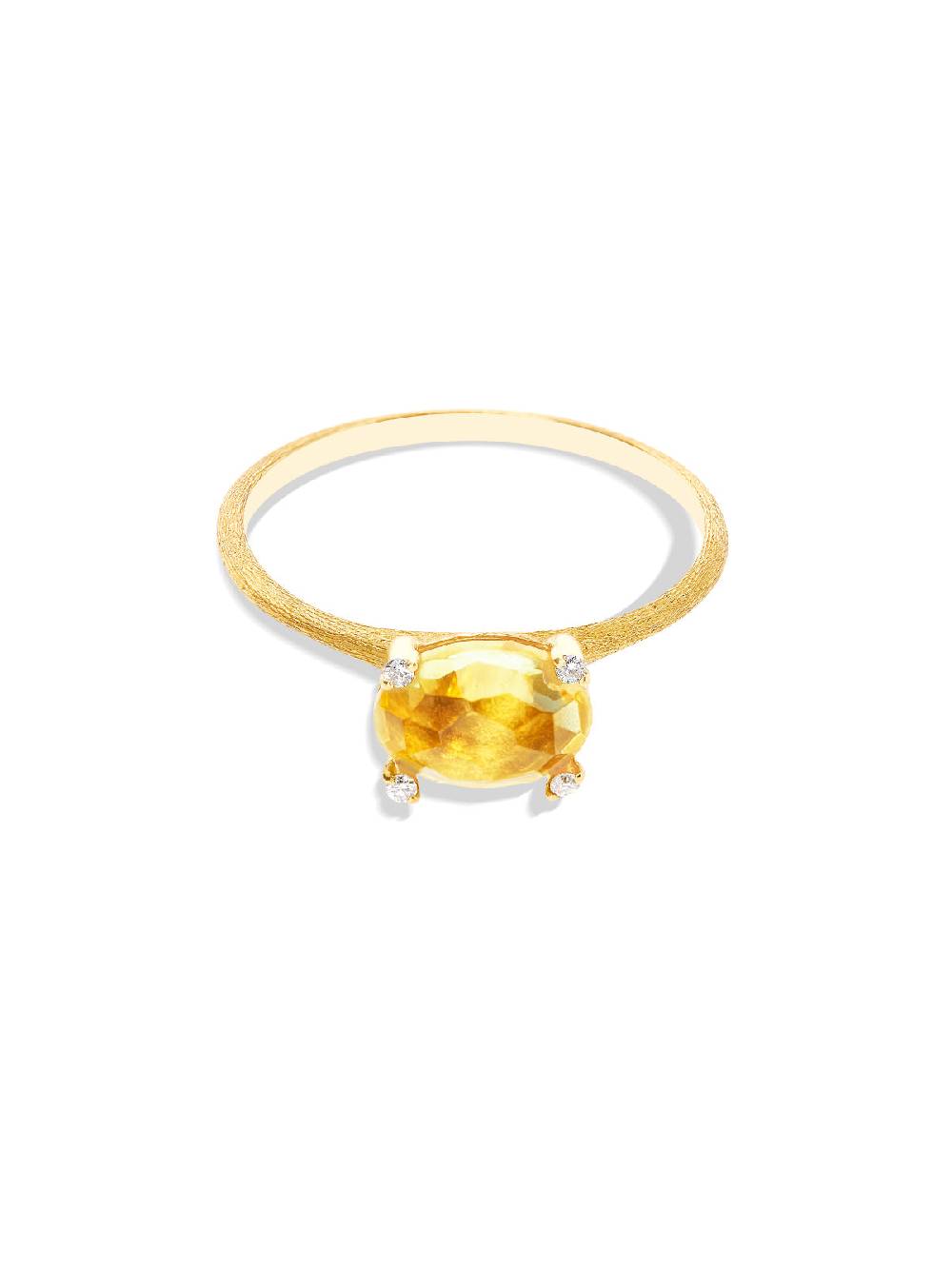 Nanis Anello "IPANEMA" in oro, quarzo citrino e dettagli di diamanti – Nanis Italian Jewels Bestseller
