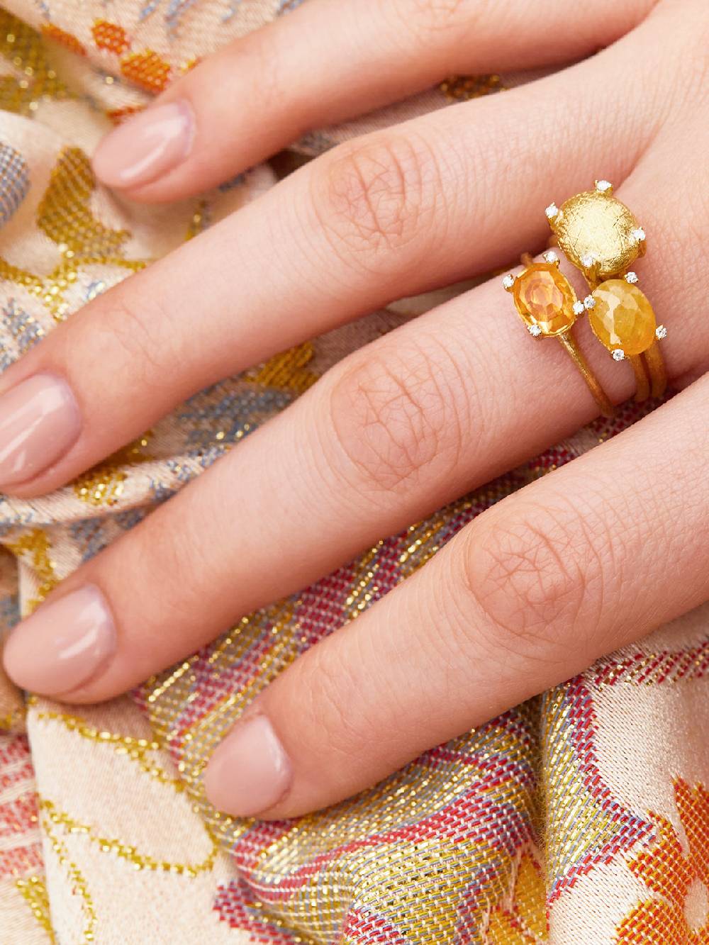 Nanis Anello "IPANEMA" in oro, zaffiro e dettagli di diamanti – Nanis Italian Jewels Offerte stagionali