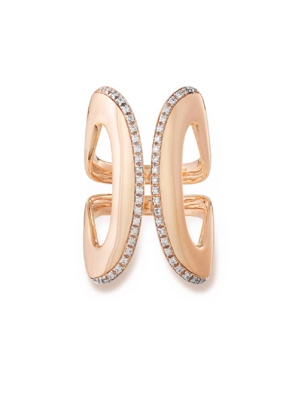 Nanis Anello statement "LIBERA ICON" in oro rosa e diamanti – Nanis Italian Jewels Comprane uno, ottenene uno gratis