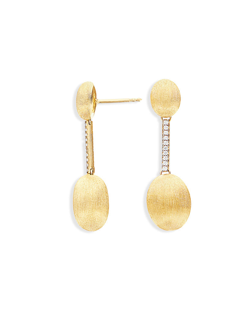 Nanis Orecchini "DANCING ÉLITE" con boules pendenti in oro legate da barrett – Nanis Italian Jewels Trasporto libero internazionale