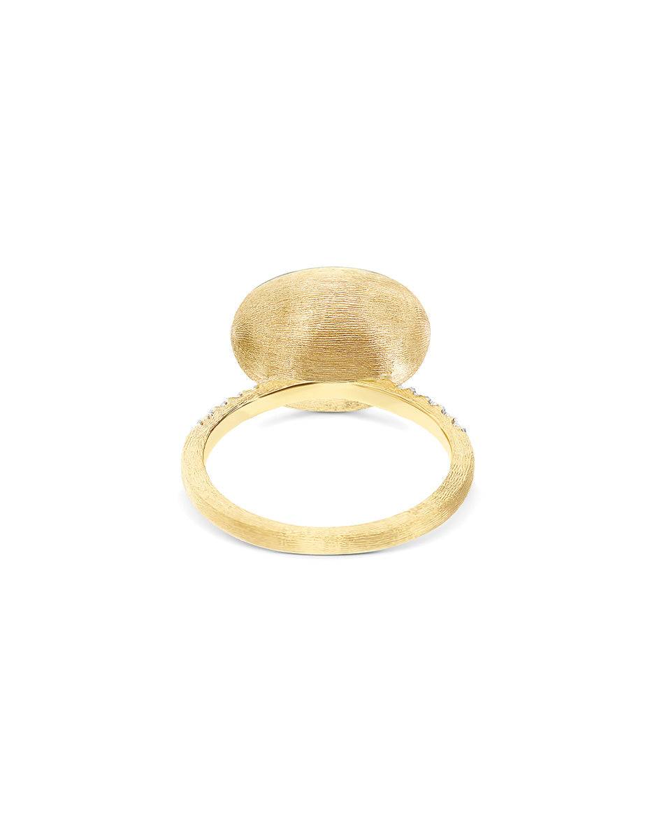Nanis Anello "Boules" in oro inciso e pavè di diamanti (medio) – Nanis Italian Jewels Offerta esclusiva