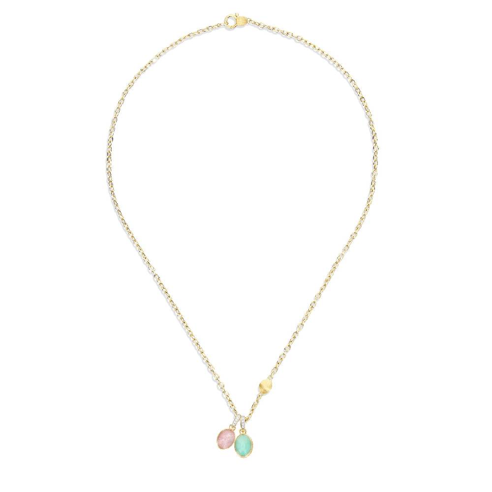 Nanis collana a catena con charms pendenti "boules" in oro inciso, diamanti – Nanis Italian Jewels Vendita calda
