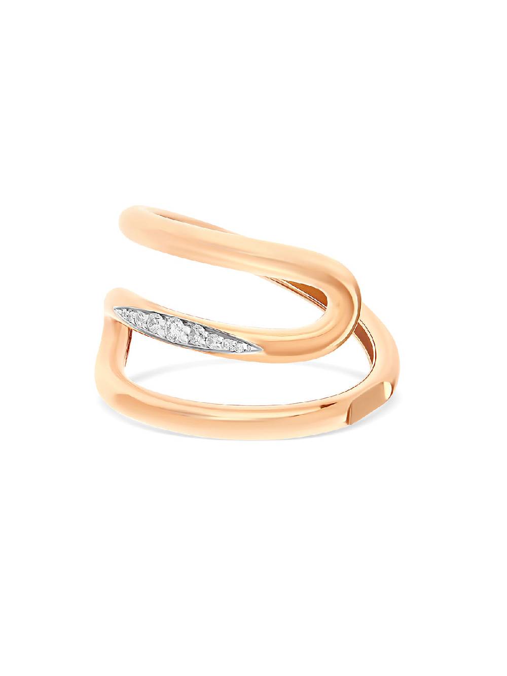 Nanis Anello "LIBERA" a spirale in oro rosa e diamanti – Nanis Italian Jewels Bestseller