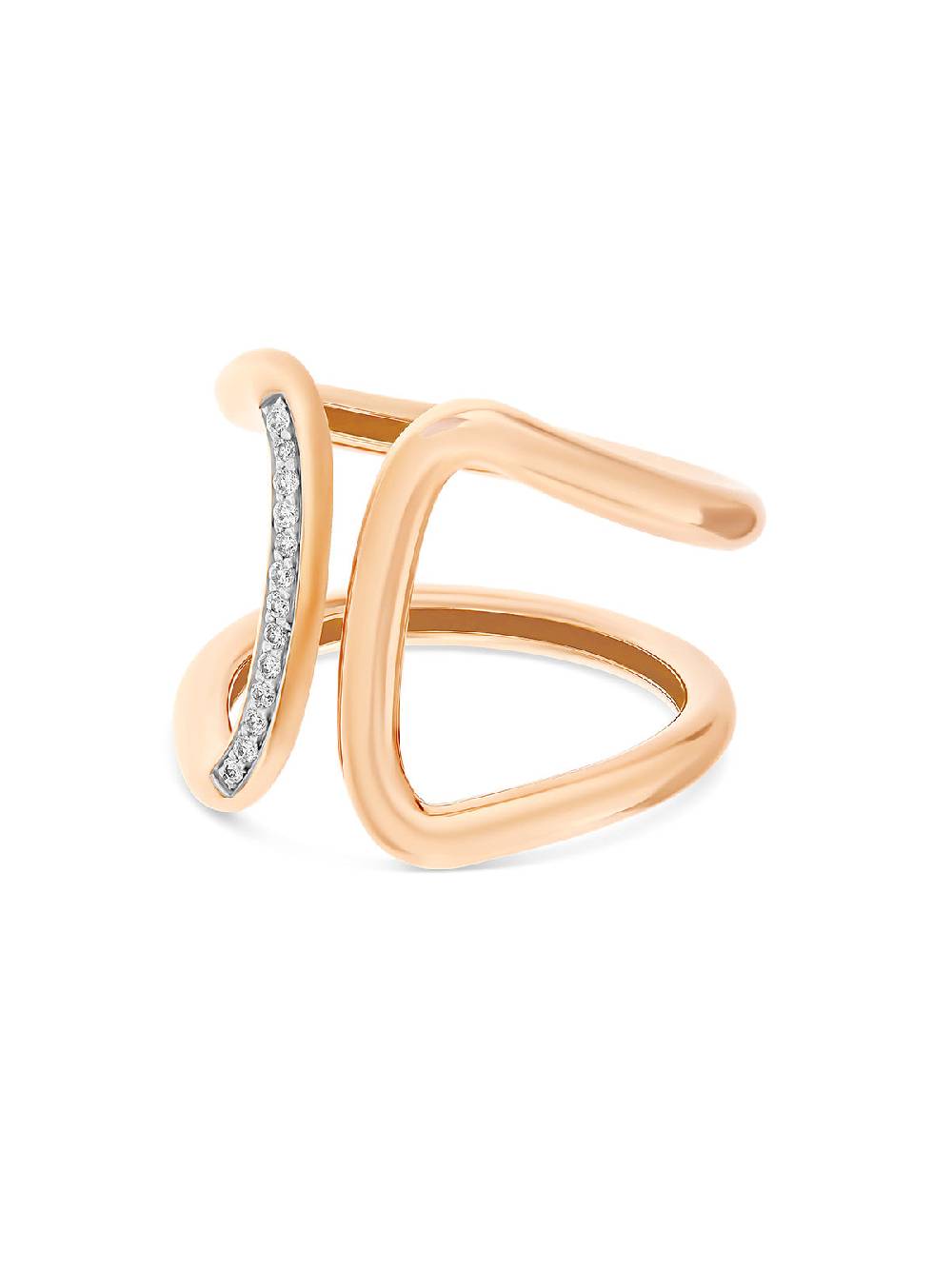 Nanis Anello "libera" a fascia in oro rosa e diamanti – Nanis Italian Jewels Offerte stagionali