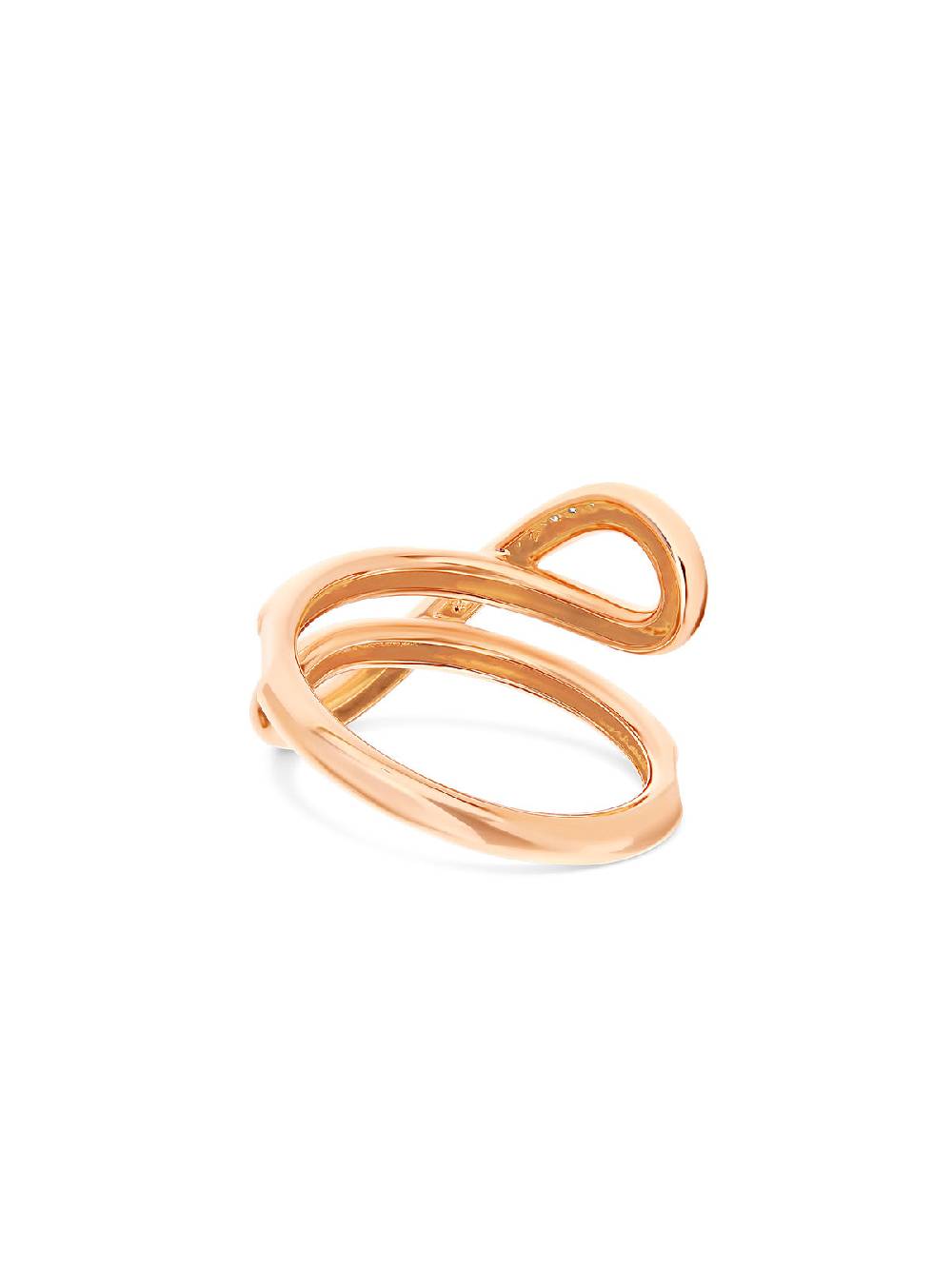 Nanis Anello "libera" intrecciato in oro rosa e diamanti – Nanis Italian Jewels Liquidazione