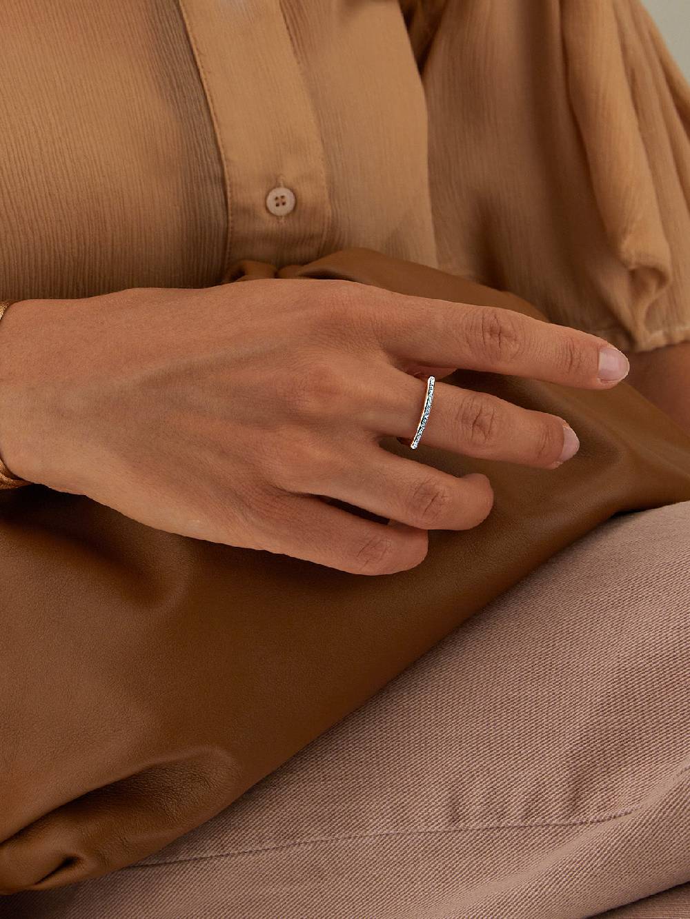Nanis Anello "libera" essenziale in oro rosa e pavé di diamanti – Nanis Italian Jewels Comprane uno, ottenene uno gratis