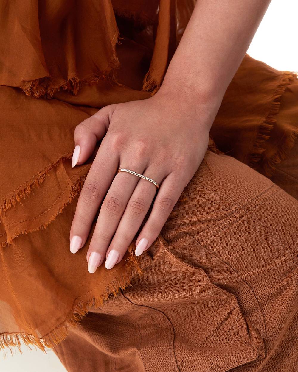 Nanis Anello "LIBERA" a doppio dito in oro rosa e diamanti – Nanis Italian Jewels Offerte giornaliere