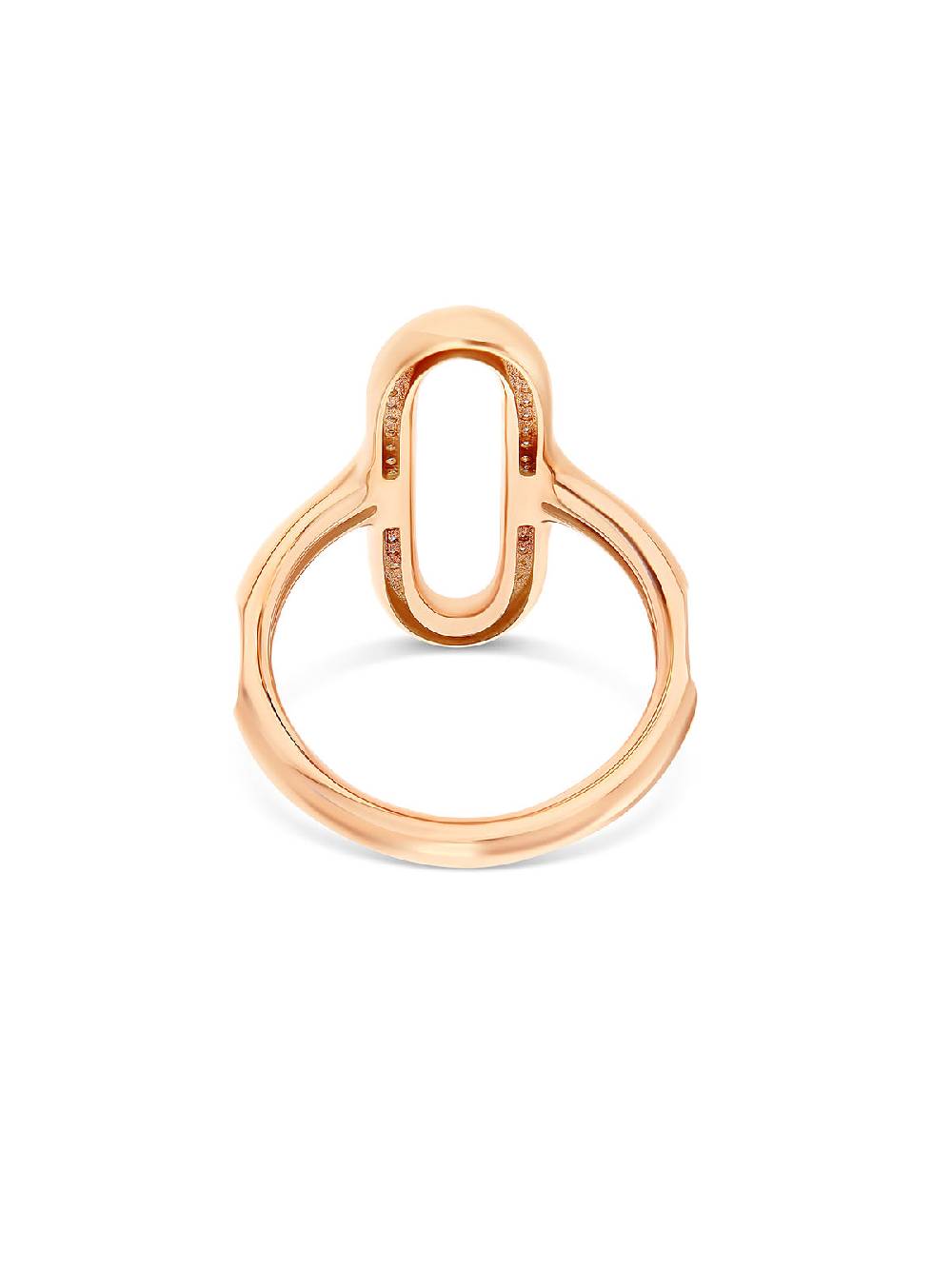 Nanis Anello "libera" con elemento ovale in oro rosa e diamanti (grande) – Nanis Italian Jewels Offerte speciali