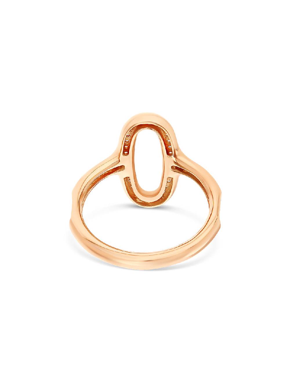 Nanis Anello "libera" con elemento ovale in oro rosa e diamanti (piccolo) – Nanis Italian Jewels Enormi risparmi