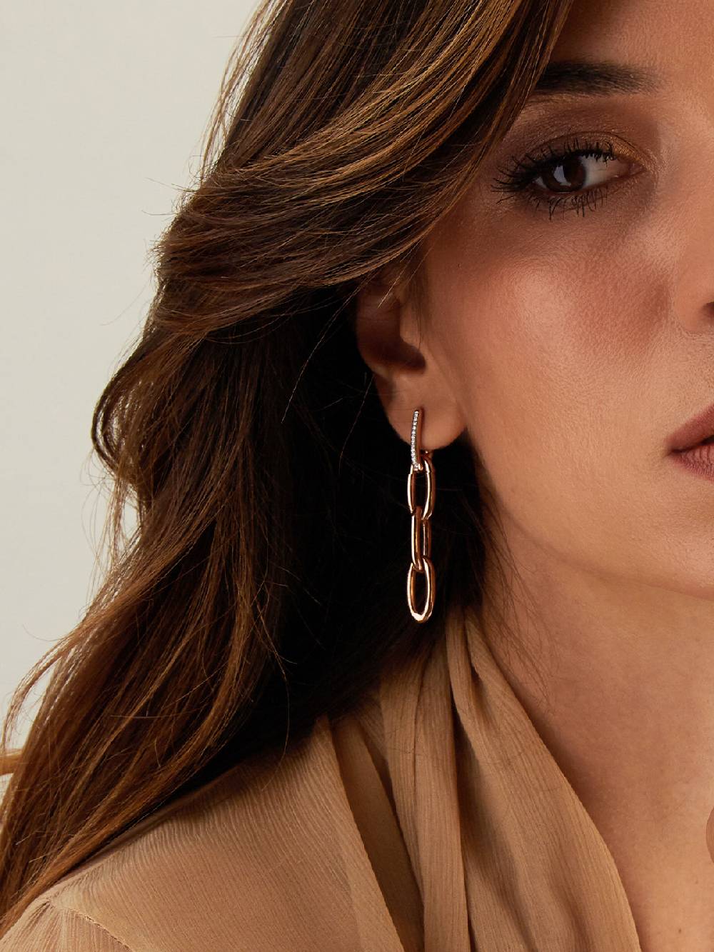 Nanis Orecchini "LIBERA SOUL" pendenti con triplo elemento in oro rosa e dia – Nanis Italian Jewels Prezzo basso