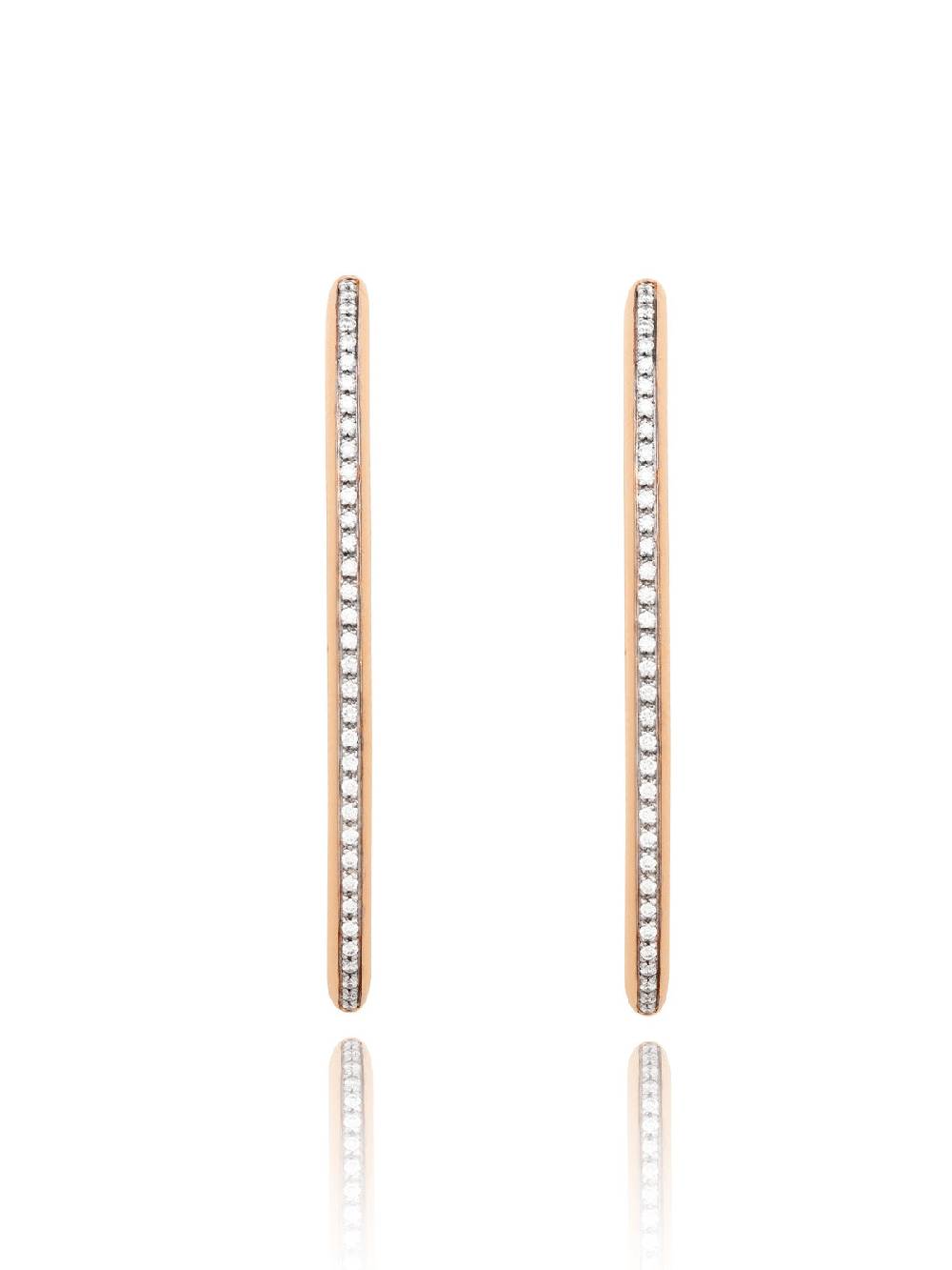 Nanis Orecchini a cerchio "LIBERA ICON" in oro rosa e diamanti (grandi) – Nanis Italian Jewels ACQUISTA ORA