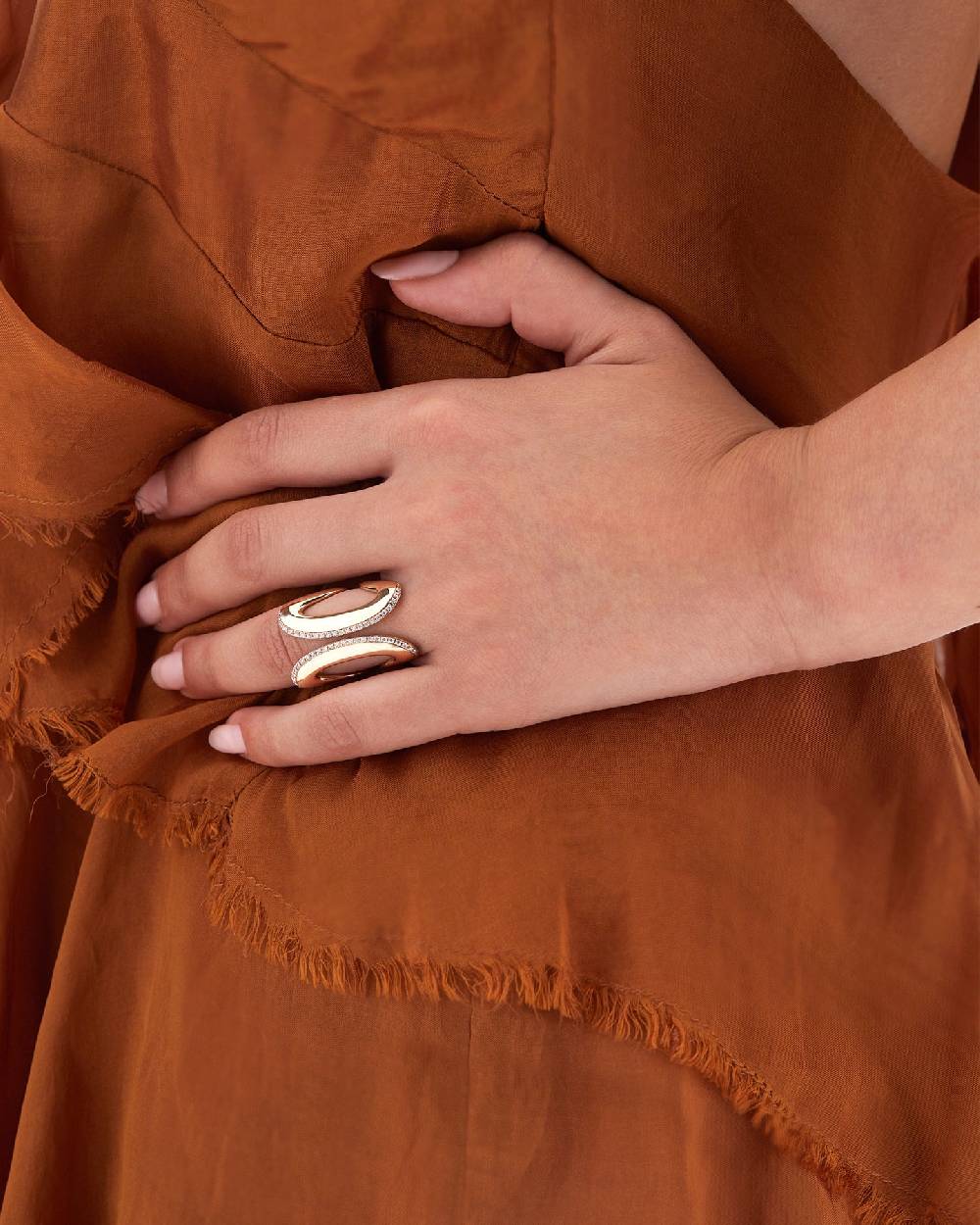 Nanis Anello statement "LIBERA ICON" in oro rosa e diamanti – Nanis Italian Jewels Ultimo giorno