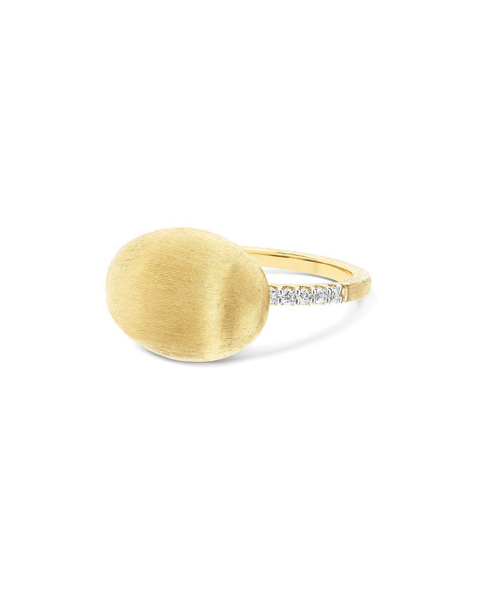 Nanis Anello "DANCING ÉLITE" con boule in oro incisa a mano e pavé di diaman – Nanis Italian Jewels 50% di sconto per tempo limitato
