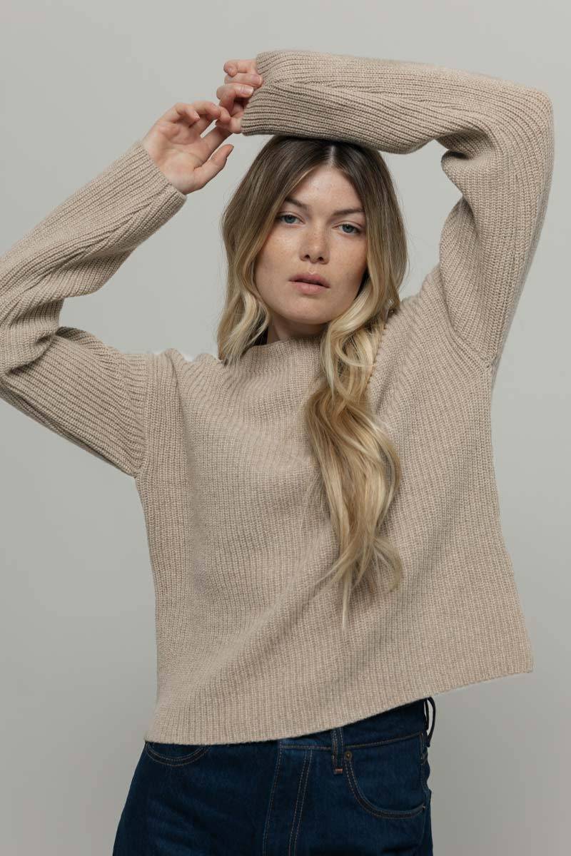 Rifò MELISSA Maglia Girocollo Donna Cashmere Rigenerato Spedizione Gratuita