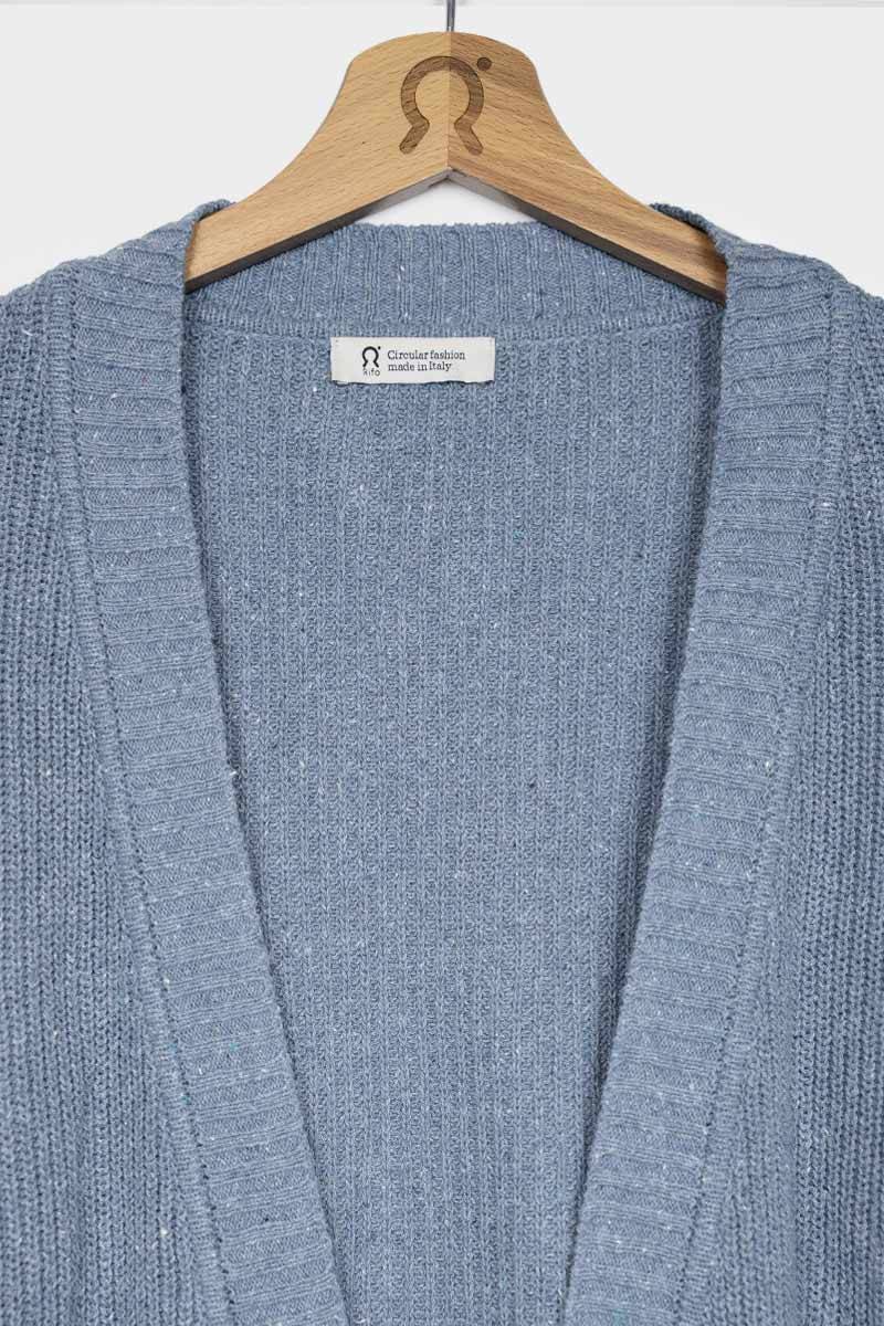 Rifò CARA Cardigan Donna Cotone Jeans Rigenerato Acquista Ora