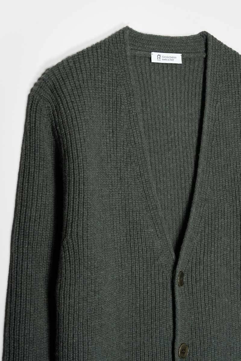 Rifò CLETO Cardigan Unisex Lana Rigenerata Novità