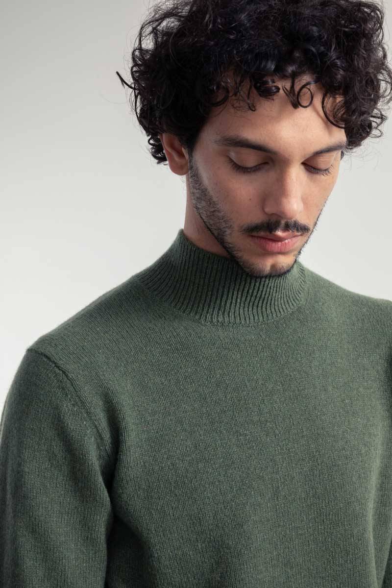 Rifò CLEMENTE Maglia Collo Alto Uomo Cashmere Rigenerato Presa