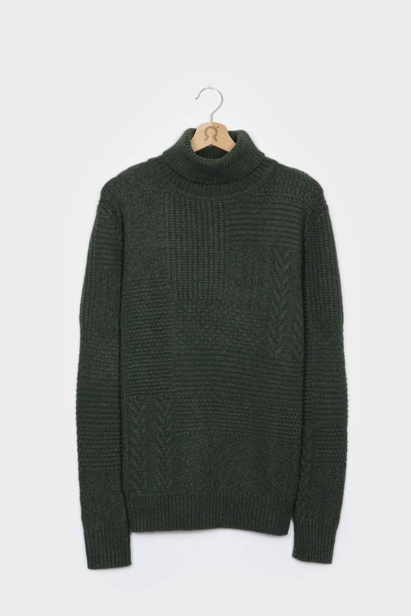 Rifò BARTOLOMEO Maglia Collo Alto Uomo Cashmere Rigenerato I Più Venduti