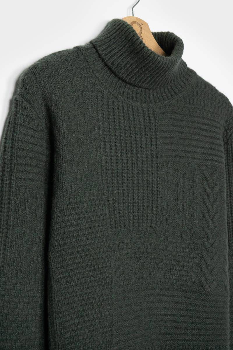 Rifò BARTOLOMEO Maglia Collo Alto Uomo Cashmere Rigenerato I Più Venduti