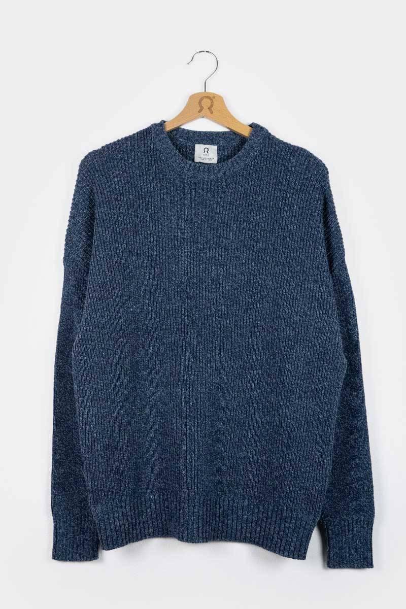 Rifò COSIMO Maglia Uomo Cotone Jeans Rigenerato Italia