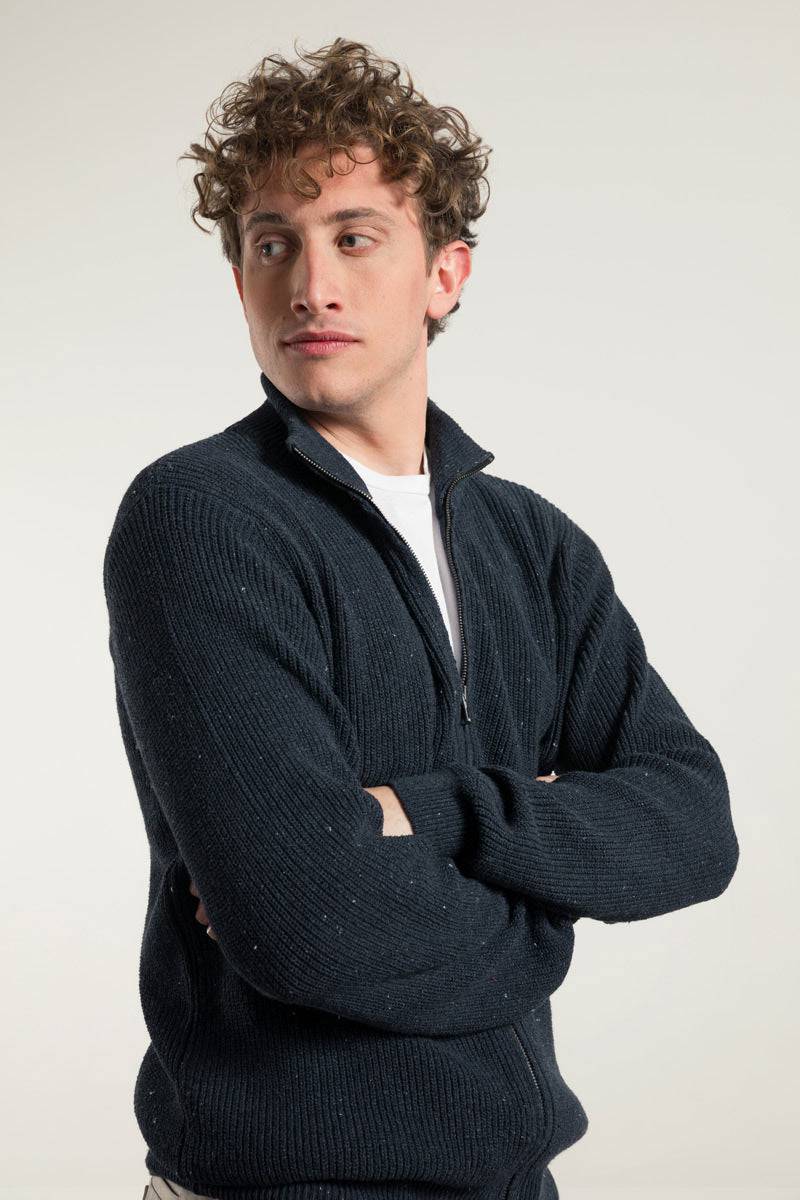 Rifò DUCCIO Cardigan Uomo Cotone Jeans Rigenerato 2025