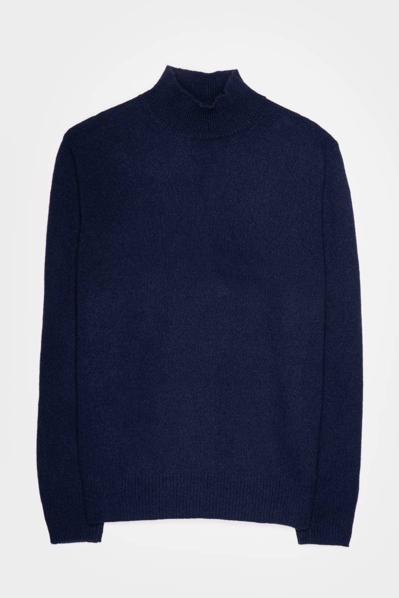 Rifò CLEMENTE Maglia Collo Alto Uomo Cashmere Rigenerato Nuovo