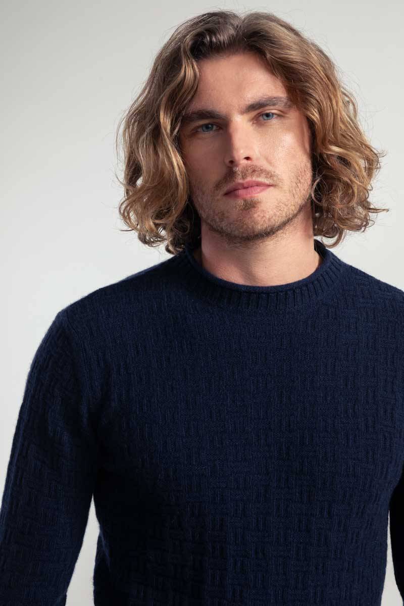 Rifò FERNANDO Maglia Uomo Cashmere Rigenerato Spedizione Gratuita