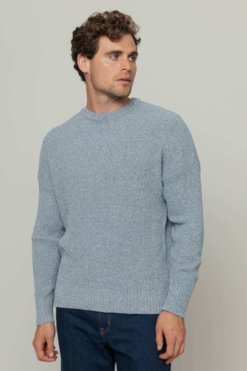 Rifò COSIMO Maglia Uomo Cotone Jeans Rigenerato