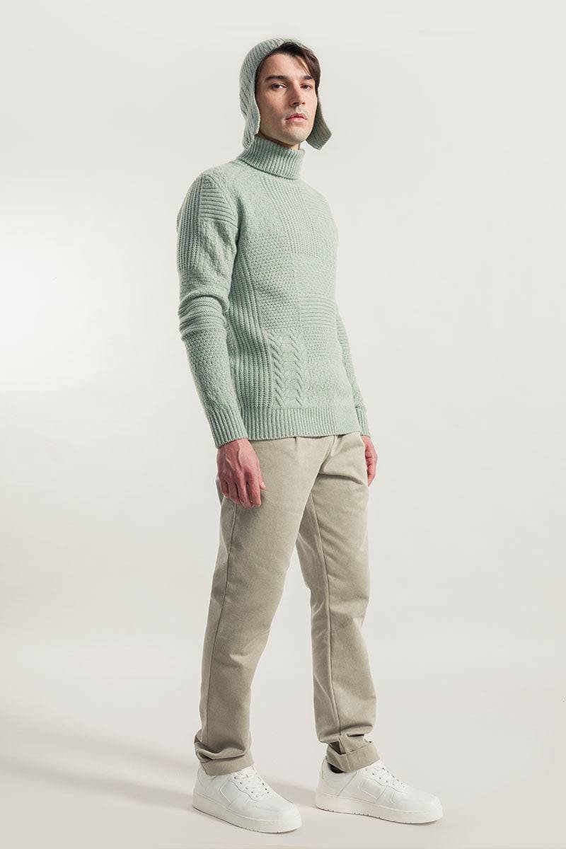 Rifò BARTOLOMEO Maglia Collo Alto Uomo Cashmere Rigenerato Moda