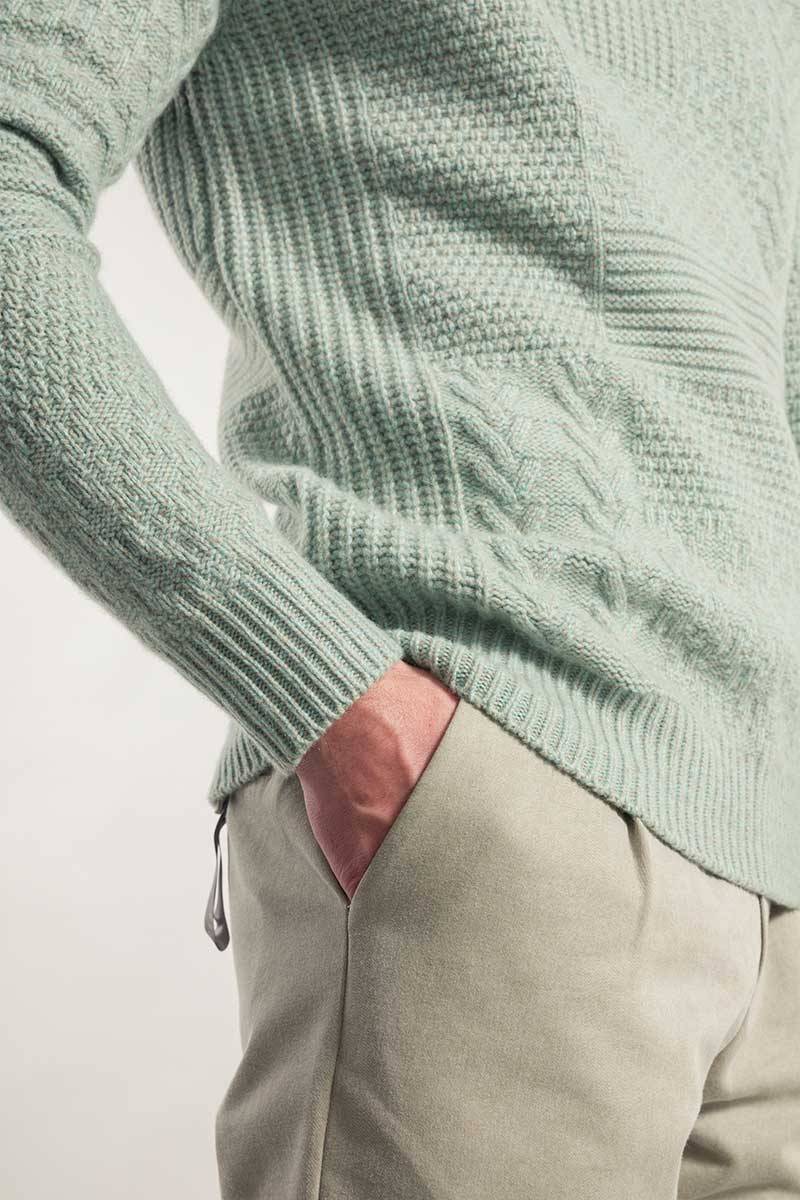 Rifò BARTOLOMEO Maglia Collo Alto Uomo Cashmere Rigenerato Moda