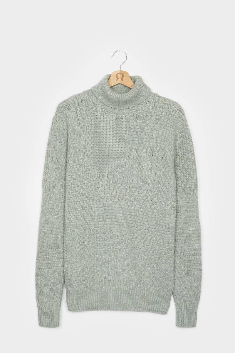 Rifò BARTOLOMEO Maglia Collo Alto Uomo Cashmere Rigenerato Moda