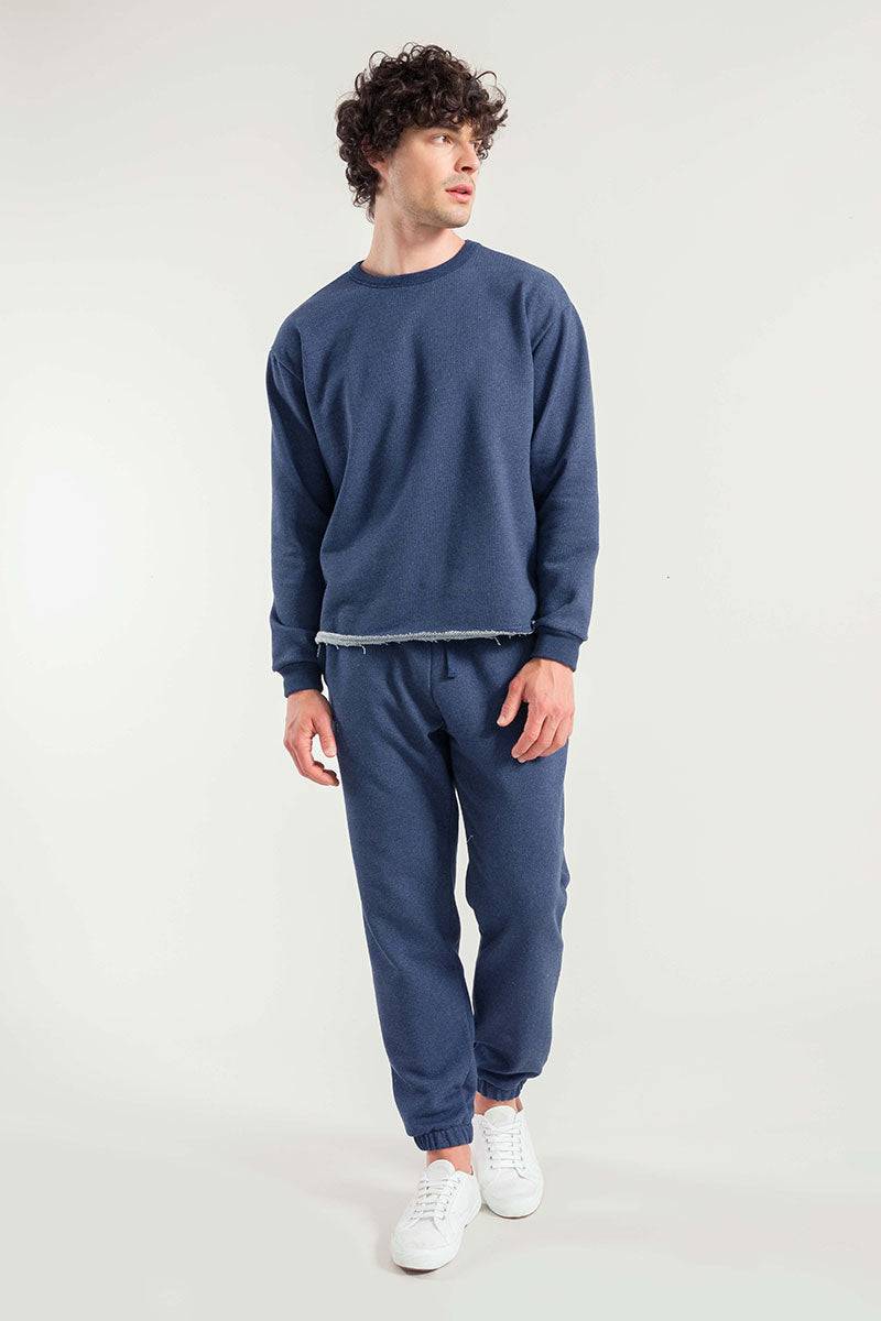 Rifò RAFAEL Felpa Uomo Cotone Jeans Rigenerato Italy