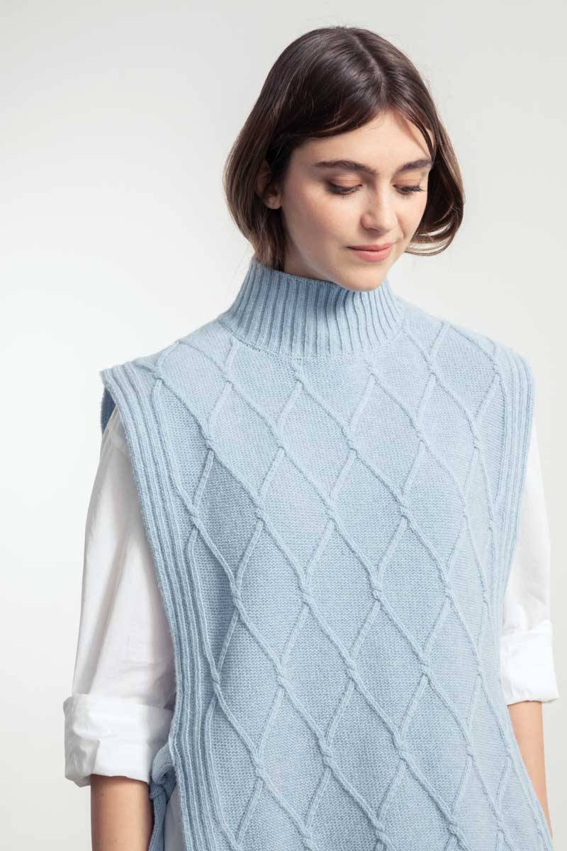 Rifò DELIA Gilet Collo Alto Lana Rigenerata Vendite Flash