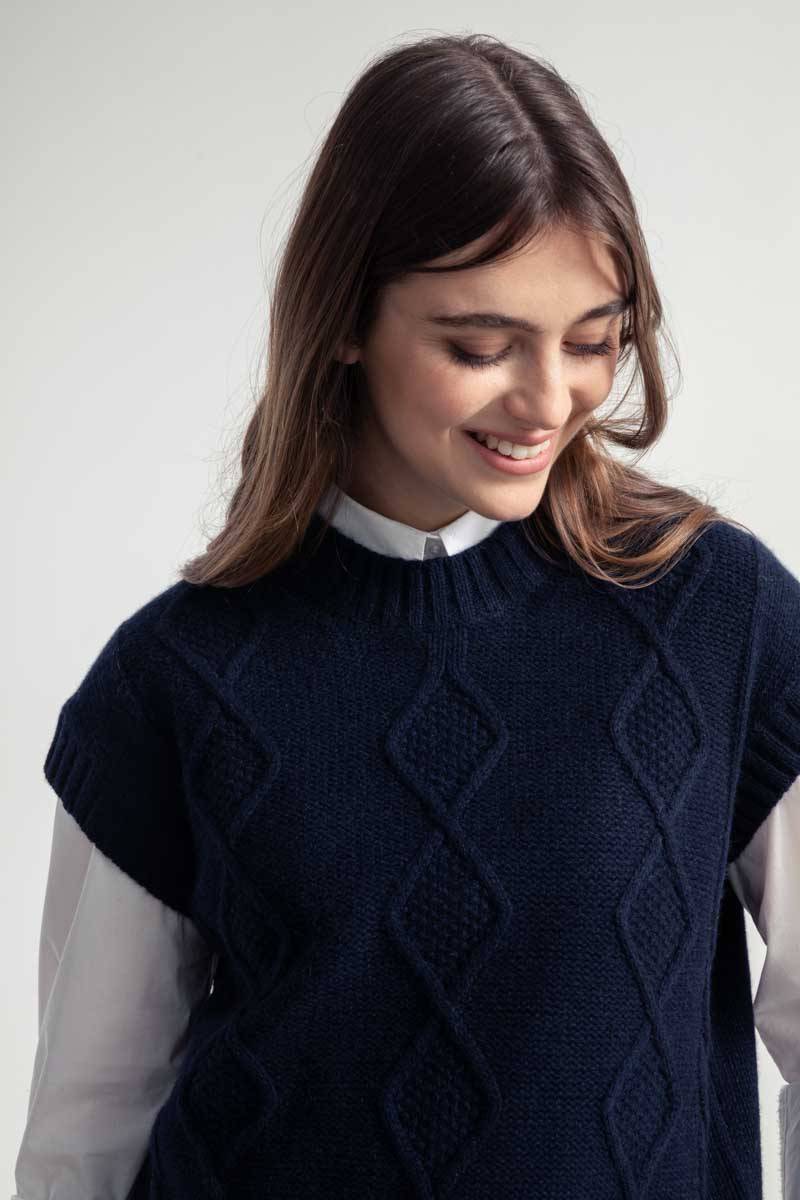 Rifò NORMA Gilet Donna Lana Rigenerata In Saldo
